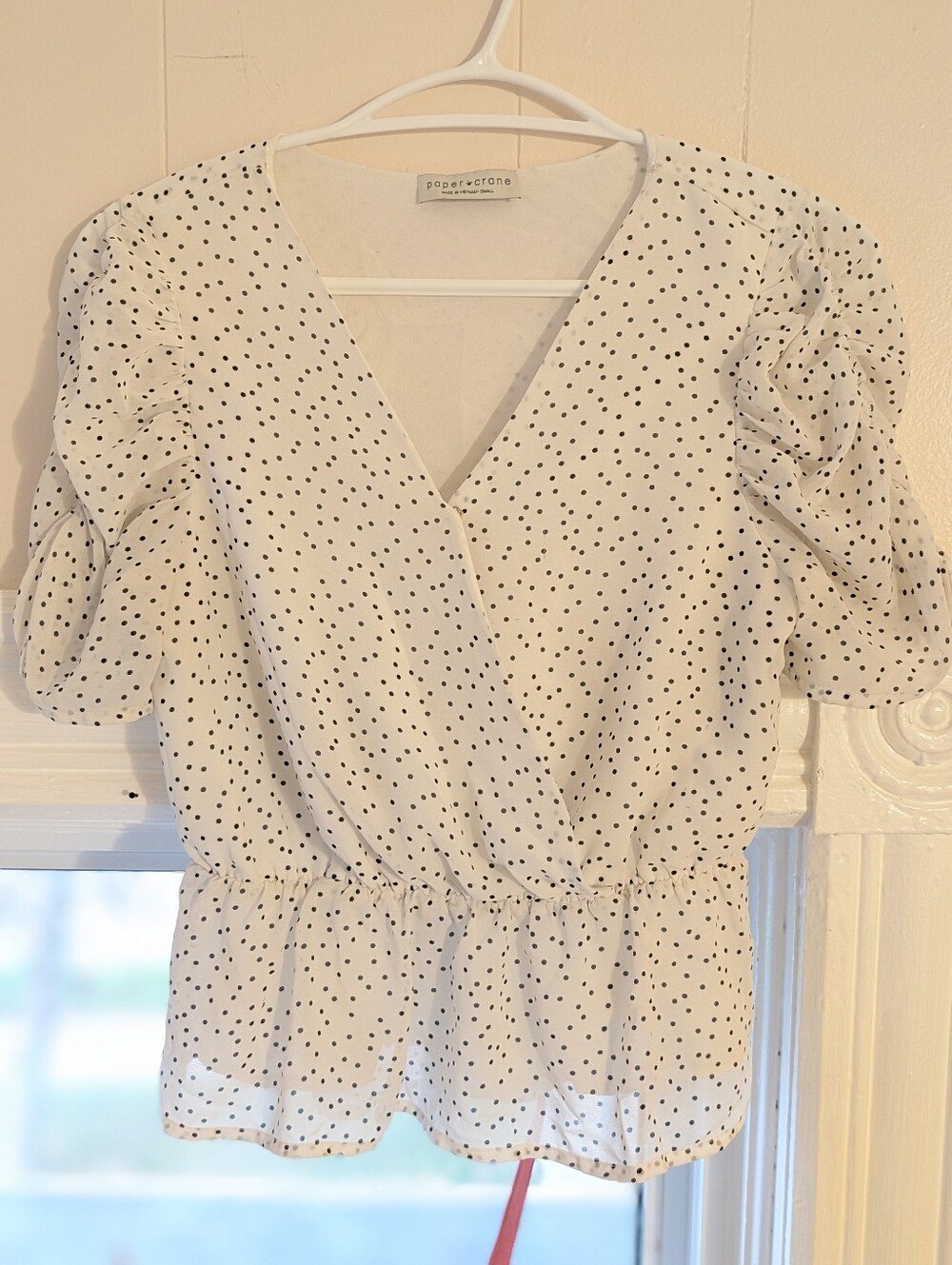 Paper Crane Elegant Short Sleeved Bouse